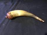Antique gun powder Horn Flask w/Cork