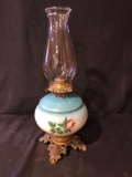 S. COVILL Painted oil lamp