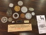 ADVERTISING COINS, RATION STUB, more