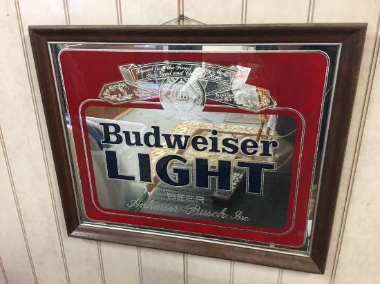 Budweiser Light Beer Mirror Sign