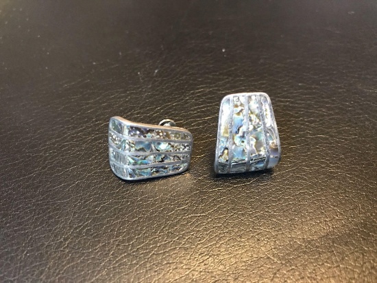 Sterling marked "mexico" screw on earrings