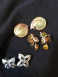 Vintage designer earrings by Monet, CORO, kramer