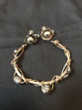 Sterling bracelet and earrings
