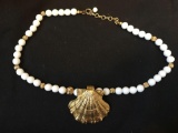 Gay Boyer vintage fashion shell necklace