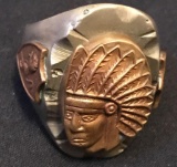 Men's ring with Indian stamped 