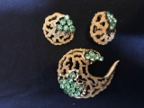 Vintage TRIFARI brooch and earrings