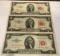 3x-1953, 1953A and 1953B $2 Silver Certificates