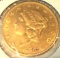 GOLD 1882-S Liberty Head $20 Gold Piece-Marked MS
