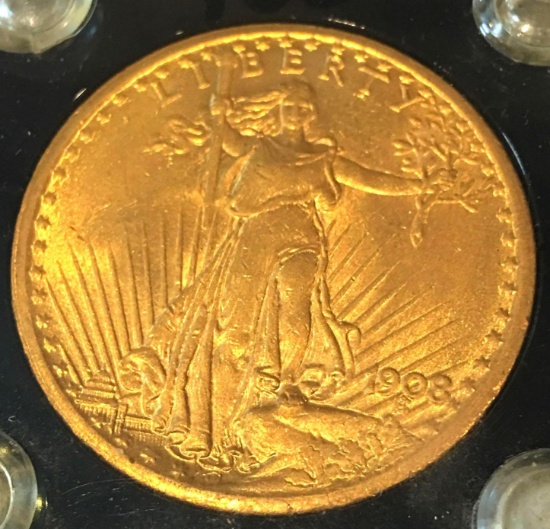 GOLD ST. GAUDENS $20 1908 NO MOTTO $20 Estimated MS