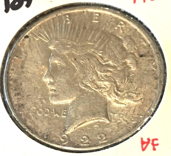 1922-D Peace Dollar VF
