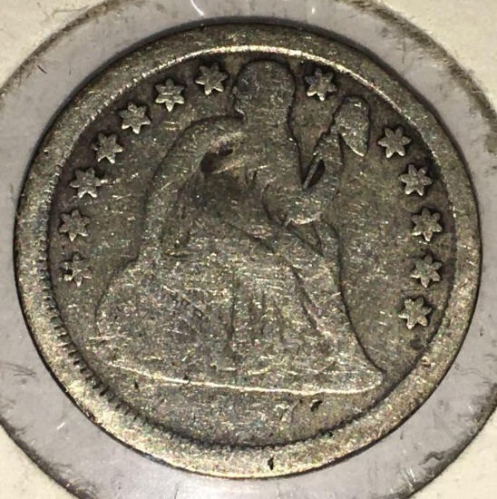 1857 Seated Liberty Dime AG