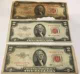 3x-1953, 1953, and 1953B $2 Silver Certificates