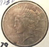 1923-D Peace Dollar AU