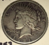1921 Peace Dollar VF