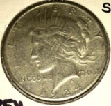 1924-S Peace Dollar AU