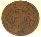 1865 2 Cent Coin Nice Coin