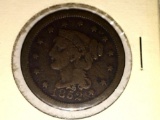 1852 Coronet Head Large Cent Nice