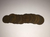 Various years of Gerogivs Dei Crabrittomn Large Cent Coins and 2 half pennies 14 total Coins