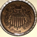 1866 2 cent piece VF