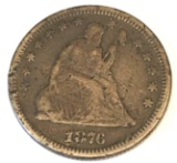1876 liberty Seated Quarter