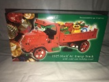 1925 Mack AC dump truck with cold cast holiday load 1/34 scale