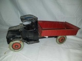Antique dump truck metal toy