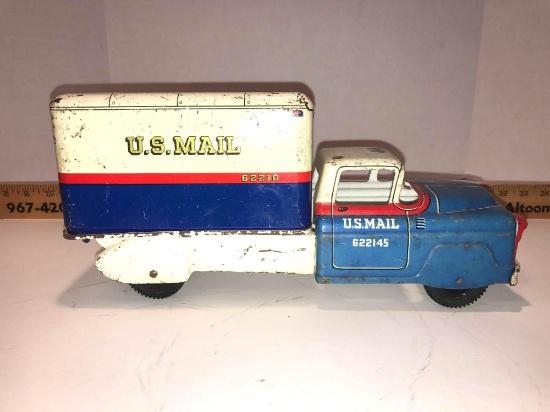 Louis Marx Tin Toys US Mail Truck-Original Condition