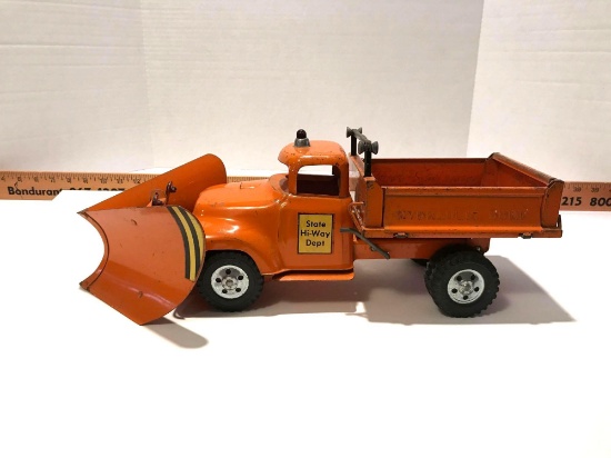1950's State H-Way Department Hydraulic Dump Box with V Plow-Original Condition-Hard to Find