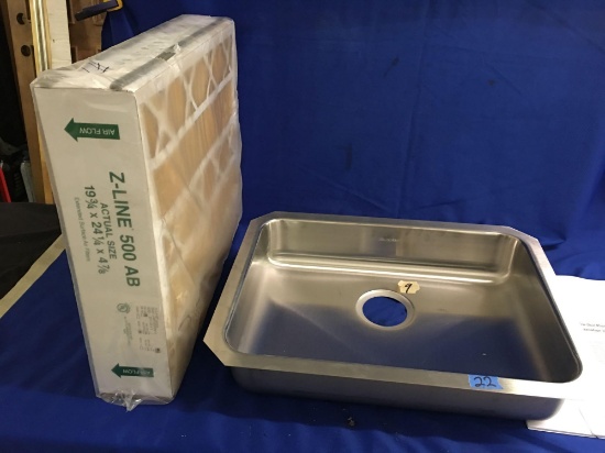 Elkay steel sink 23 1/2 x 18 1/2 ,,,filter
