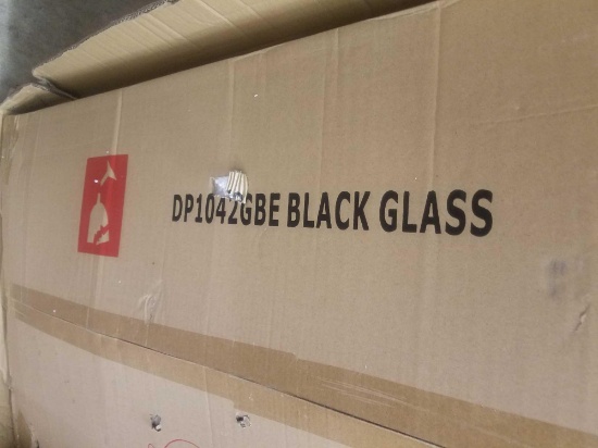 DP1043GBE Black Glass desk Set