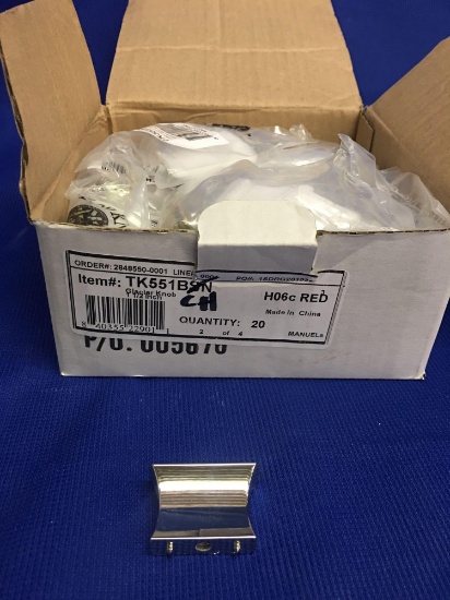 Knob 1 1/2 brushed nickel