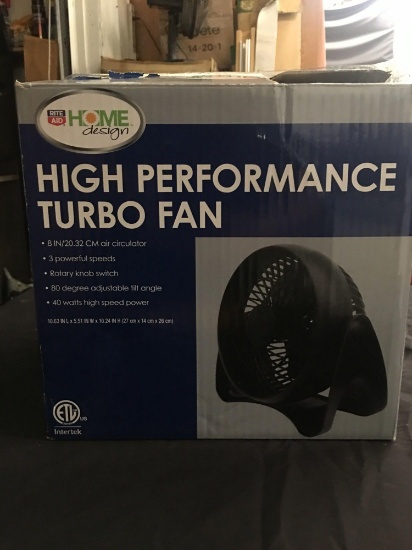 Home Design High performance turbo fan , 8in /20.32 cm 40watts