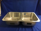 Sink , double steel 32 x 18