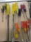 Large collection of Stanley, craftsman Husky Screwdrivers and pry bars