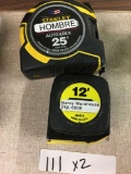 STANLEY 25' & 12' measuring tapes