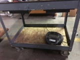 Edsol rolling 2 tier tool cart & small CD player