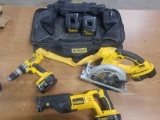 DEWALT Collection: Variable Speed Reciprocating Saw DC385, Circular Saw DC390, Heavy Duty XRP 1/2