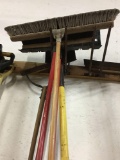 Snow Shovel, 2 brooms, Shovel, Pitch Fork, Weed cutter