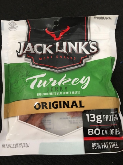 Jack Links Meat snack , JL Original-Turkey jerky (8) 2.85 oz packages