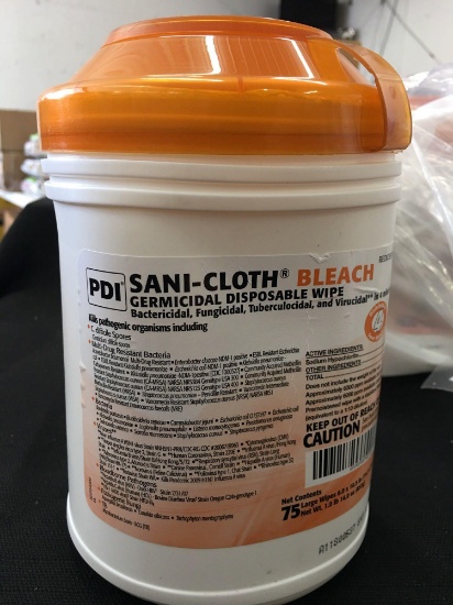 PDI Sani-Cloth, Bleach , Germicidal disposable wipe (75 large wipes)