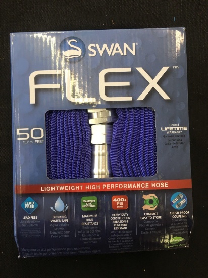 Swan Flex Hose 50 feet , Compact easy to store, crush proof coupling