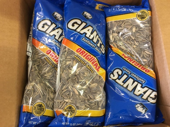 Giants sunflower seeds , Original roast & salted,12oz./10 qty