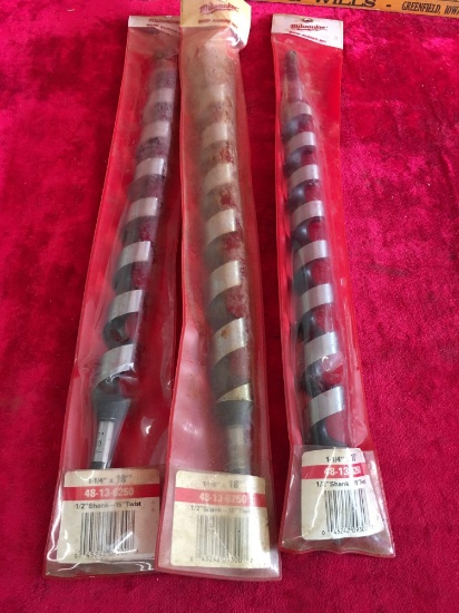 Milwaukee Drill Bits 1/2? Shank -Twist , green-lee, 1-1/4