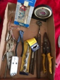 Misc. Lot: hammer, Auger Bit, clamps for light and more