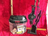 Plastic Fish Tank with accessories, fireplace accessories