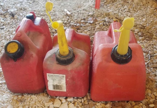 (3) small gas cans