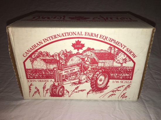 1/16th Ertl 1993 John Deere A Tractor Canadian International Farm Equipment Show