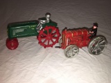 2x-1/16th Fordson with man and Oliver with man