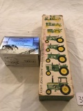 2x Ertl 1:64 John Deere miniature toy tractors And 1/43 4010 National farm toy edition
