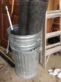 Aluminum Trash cans, mats